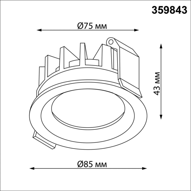 359843 NT Светильник 10Вт 2700/3200/4000К 220-240В IP44 WIR