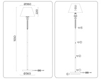 Торшер Ambrella Light LH71008