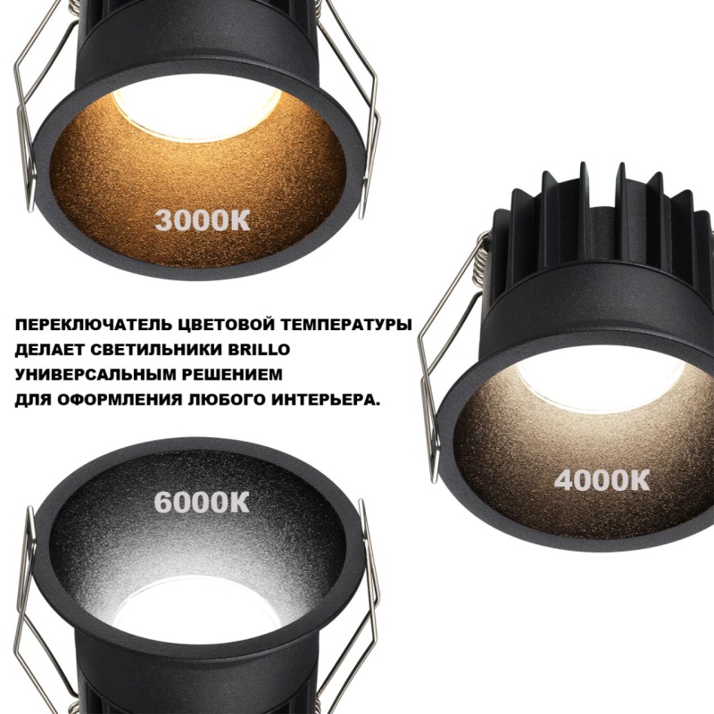 359866 NT Светильник 12Вт 3000/4000/6000К 100-265В IP20 WIR