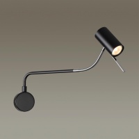 4381/1W HIGHTECH ODL23 455 черный/хром/металл Настенный св-к выкл. на плафоне IP20 LED GU10 10W GIGI
