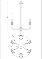 Люстра на штанге Moderli V10020-6P