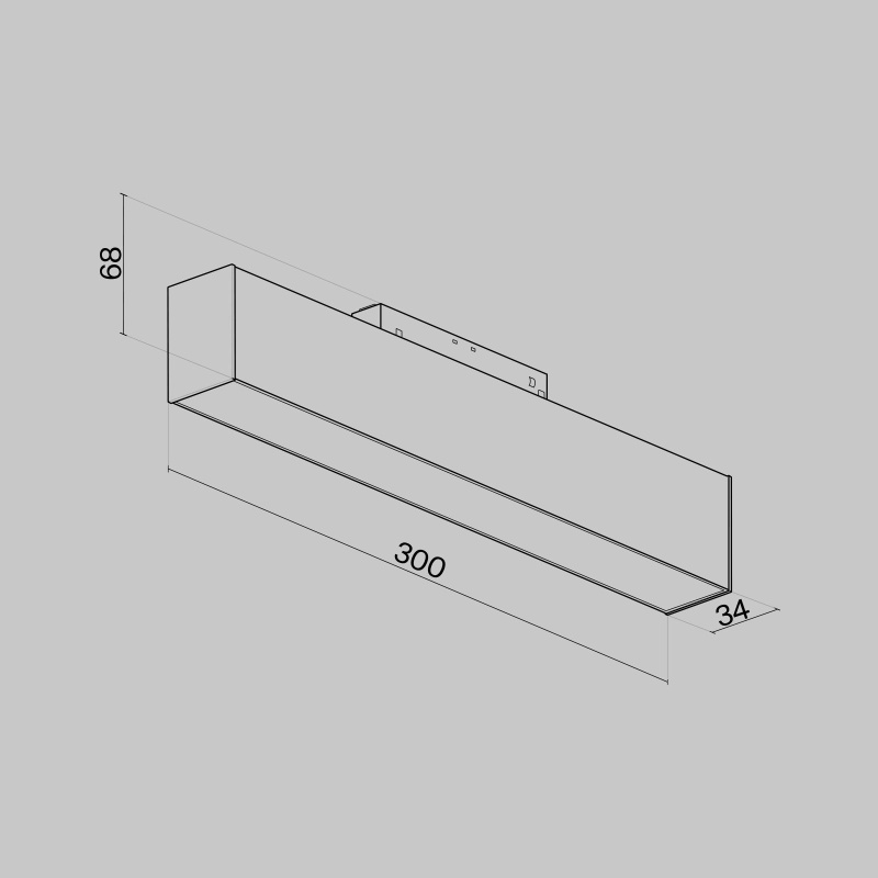 Трековый светильник Technical TR012-2-12W3K-B