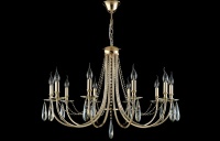 Подвесная люстра Crystal Lux VICTORIA SP10 GOLD/AMBER