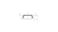 SWG Standard Встраиваемый алюминиевый профиль SWG, черный, RC-2206-BL