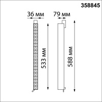 358845 PORT NT22 260 черный Светильник трехфазный трековый светодиодный IP20 LED 4000K 30W 220V ITER