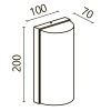 Настенный светильник (бра) Outdoor O454WL-L10GF3K1