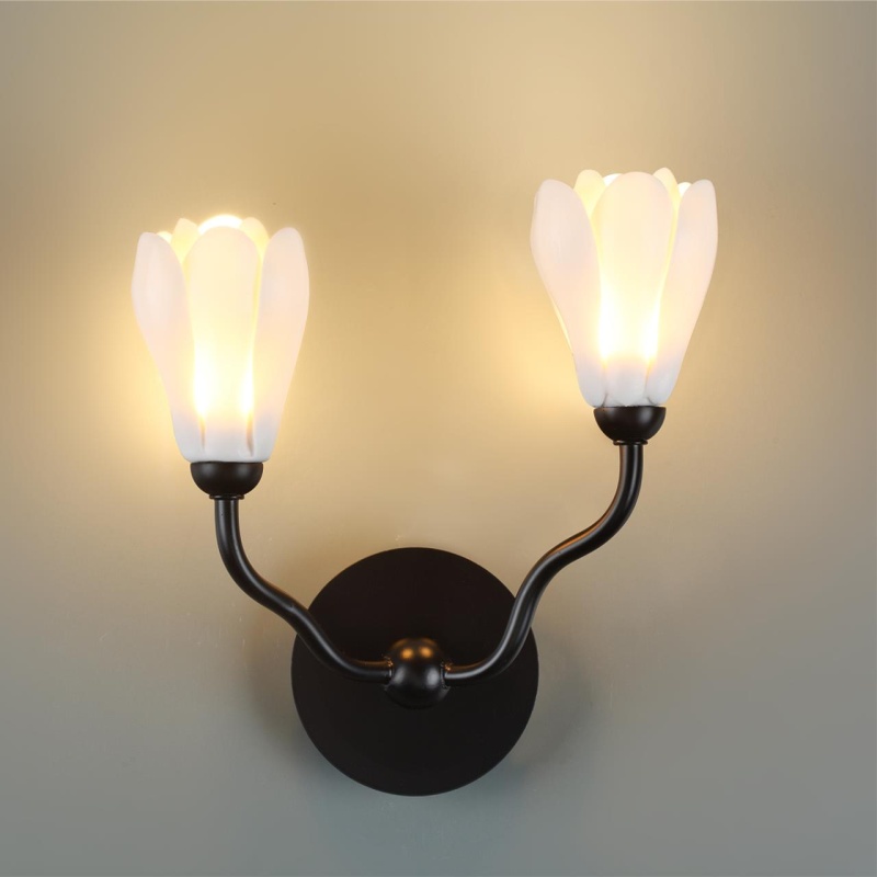 5090/2W MODERN ODL25 553 черный матовый/белый/фарфор Бра G4 LED 2*5W GARDI