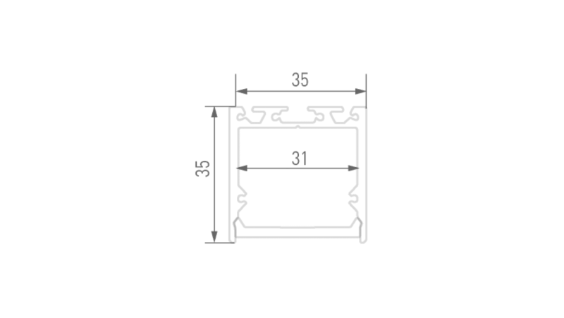 DesignLed Подвесной/накладной алюминиевый профиль Design LED LS.3535-B-R, LS.3535-B-R