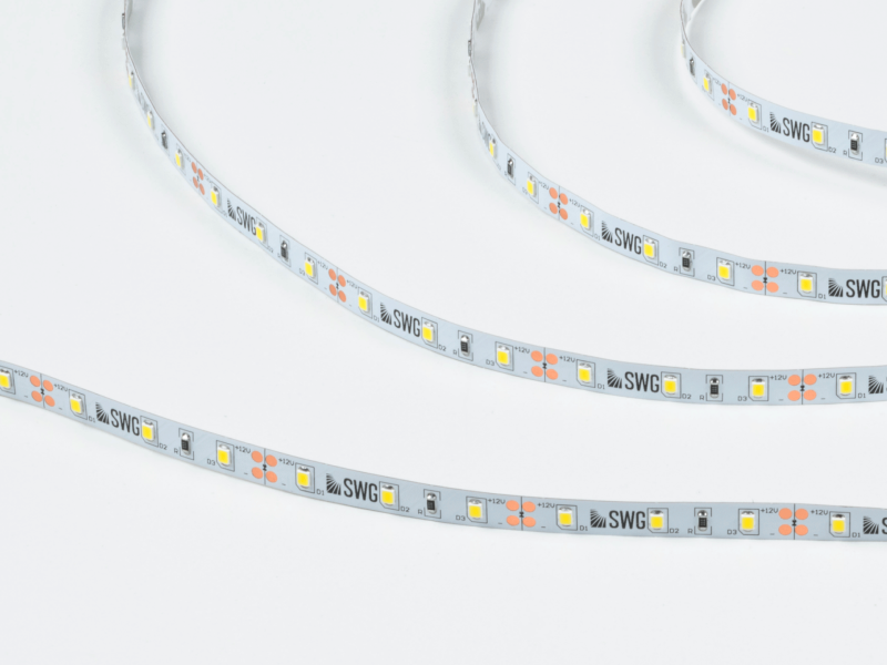 SWG Standard Светодиодная лента  2835, 60 LED/м, 6,3 Вт/м, 12В , IP20, Цвет: Нейтральный белый, SWG260-12-6.3-NW-M
