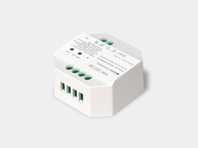 SWG Standard Универсальный диммер TRIAC 220В, Zigbee 3.0 + 2.4G + Push