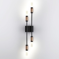 5009/10WL L-VISION ODL24 529 матовый черный/ант.бронза/белый/металл/стекло Бра LED 10W 4000K 540лм CANDEL