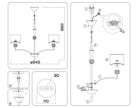 Подвесная люстра Ambrella Light LH71133