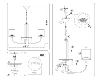Подвесная люстра Ambrella Light LH71273