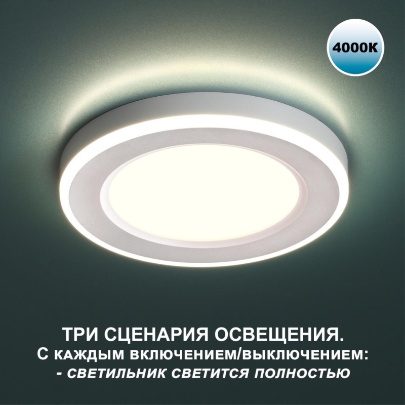 359016 NT Светильник LED 18+6Вт 4000+4000К 100-265В IP20 SPOT