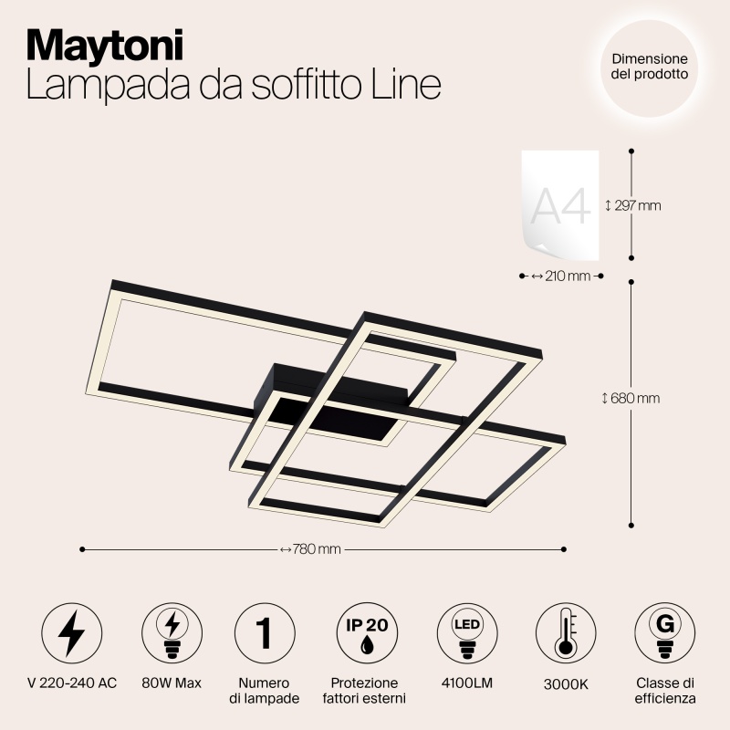Накладной светильник Maytoni MOD015CL-L80B