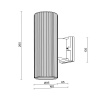Настенный светильник (бра) Outdoor O419WL-02GR
