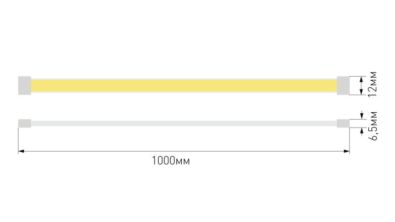 SWG PRO Светодиодная лента SWG PRO COB, 480 LED/м, 10 Вт/м, 24В, IP67, Цвет: Нейтральный белый, SWG-COB480-24-10-NW-67