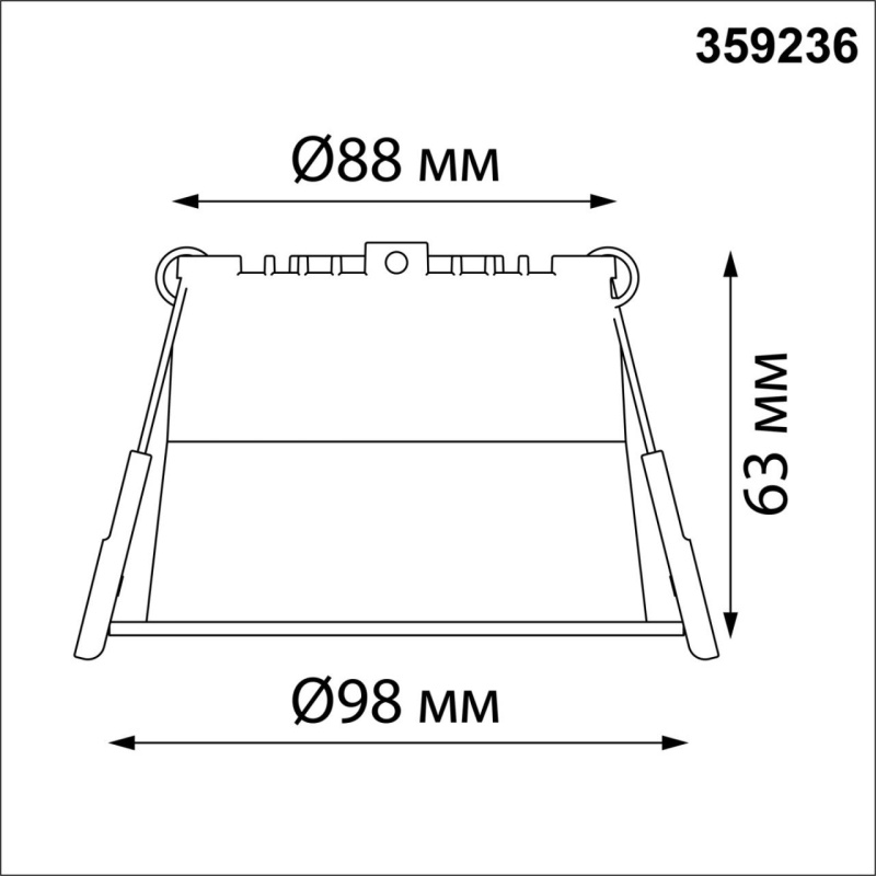 359236 NT Светильник LED 12Вт 3000К 220В IP20 SPOT