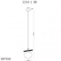 Подвесной светильник iLamp 2134-1 BR