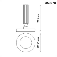 359278 OVER NT23 326 белый Светильник накладной светодиодный IP20 LED 18W 85-265V 1350Лм 3000К MIRROR