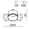 Встраиваемый светильник Technical DL051-01-GU10-RD-WMG