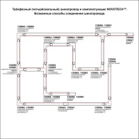 135048 PORT NT19 299 белый Токопровод правый (подвод питания) для трехфазного шинопровода IP20 220V EUROTRACK