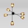Накладная люстра Eurosvet 70148/6 черный/золото