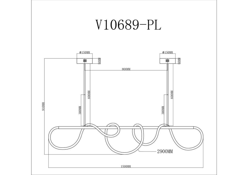 Подвесной светильник Moderli V10689-PL