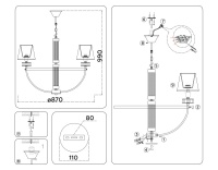Подвесная люстра Ambrella Light LH71253