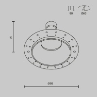 Встраиваемый светильник Technical DL126-GU10-TRS-MG