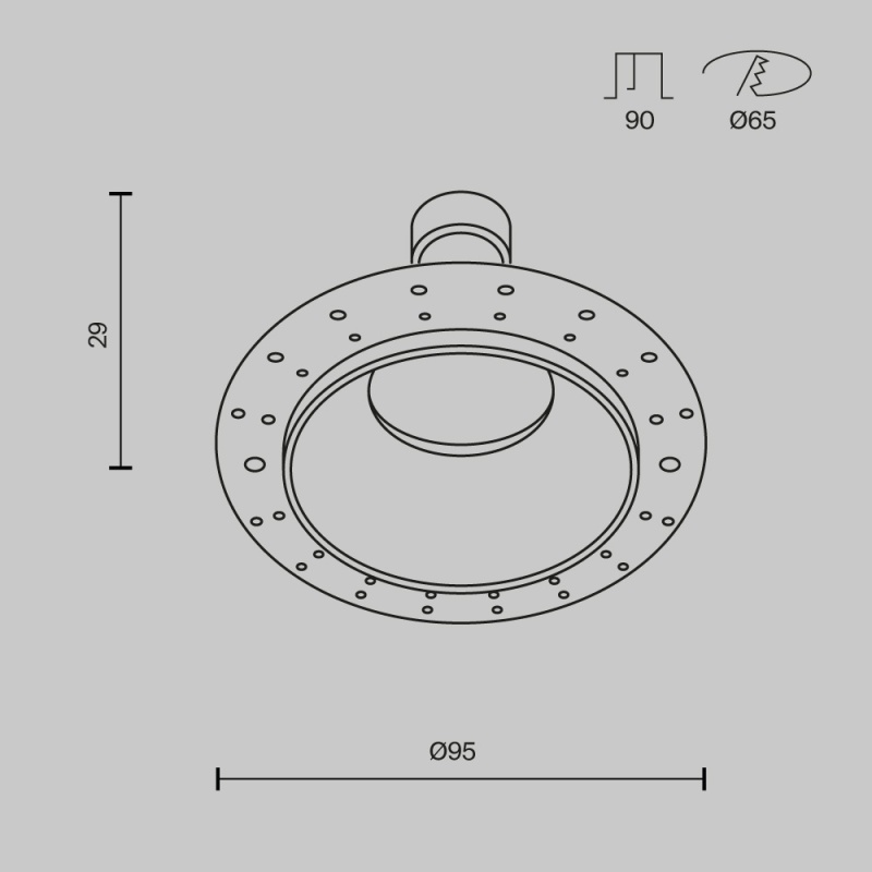 Встраиваемый светильник Technical DL126-GU10-TRS-MG