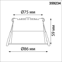 359234 NT Светильник LED 9Вт 3000К 220В IP20 SPOT
