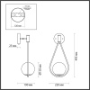 4810/1W PENDANT ODL21 415 золтой/черный/белый Бра с выкл. E14 1*40W FLARI