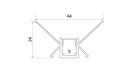 SWG PRO Встраиваемый угловой алюминиевый профиль SWG PRO, RC-4425-2.5