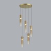 5058/25LA PENDANT ODL24 385 золотой/янтарный/металл/стекло Люстра каскадная LED 5*5W 3000K SCROW
