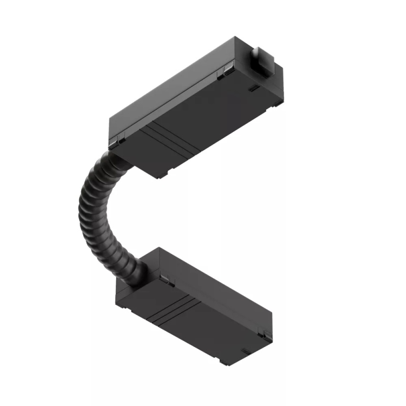 COLIBRI трековый угловой коннектор (гибкий) 220V чёрный, 100 шт/кор