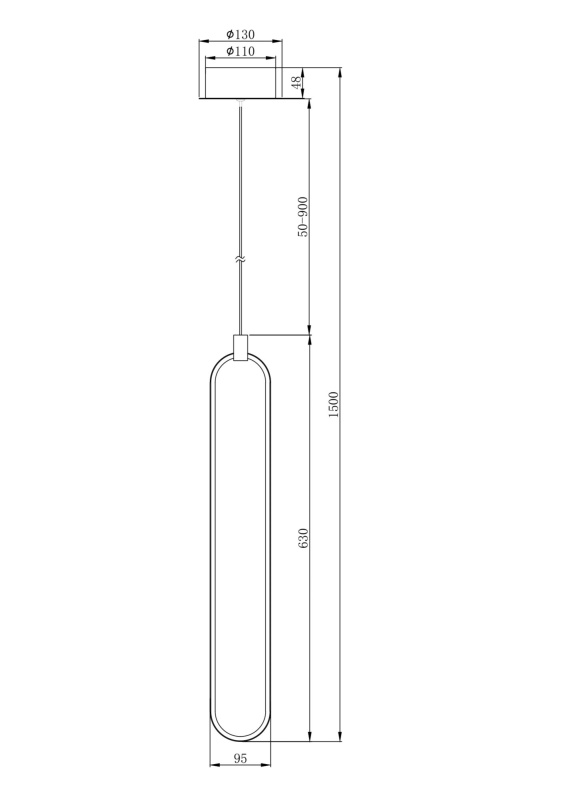 Подвесной светильник Maytoni MOD017PL-L13N