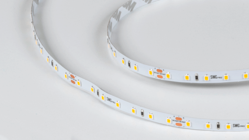 SWG PRO Светодиодная лента SWG PRO 2835, 84 LED/м, 8,6 Вт/м, 24В , IP20, Цвет: Теплый белый, SWG2P84-24-8.6-WW