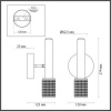 4238/1W HIGHTECH ODL21 321 черный/металл Настенный св-ник выкл на плафоне IP20 LED GU10 max 10W MEHARI