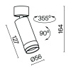 Потолочный светильник Technical C055CL-L12W4K-Z-B