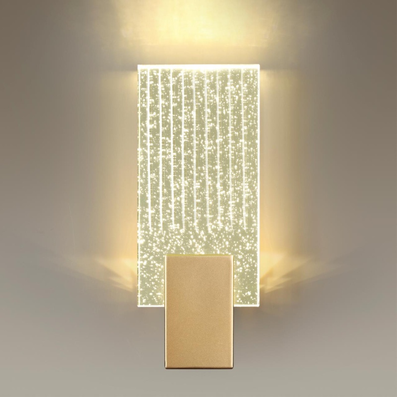 4362/5WL HIGHTECH ODL23 433 матовое золото/металл/стекло Настенный св-к IP20 LED 5W 218Лм 3000K RICCI
