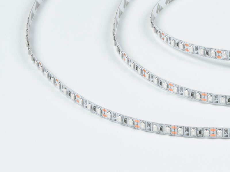 SWG Standard Светодиодная лента 3528, 120 LED/м, 9,6 Вт/м, 12В , IP20, Цвет: Зеленый, SWG3120-12-9.6-G-M