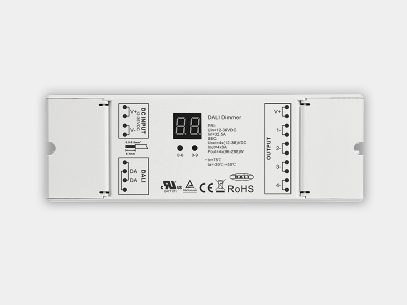 EasyDim Dali диммер универсальный для лент 4х8А, DALI-DT6-GR4