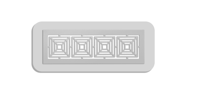 Вент.решетка МАГНИТНАЯ ПРЯМОУГОЛЬНАЯ  220*75 мм белая