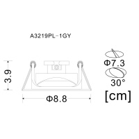 Встраиваемый светильник ARTE Lamp A3219PL-1GY