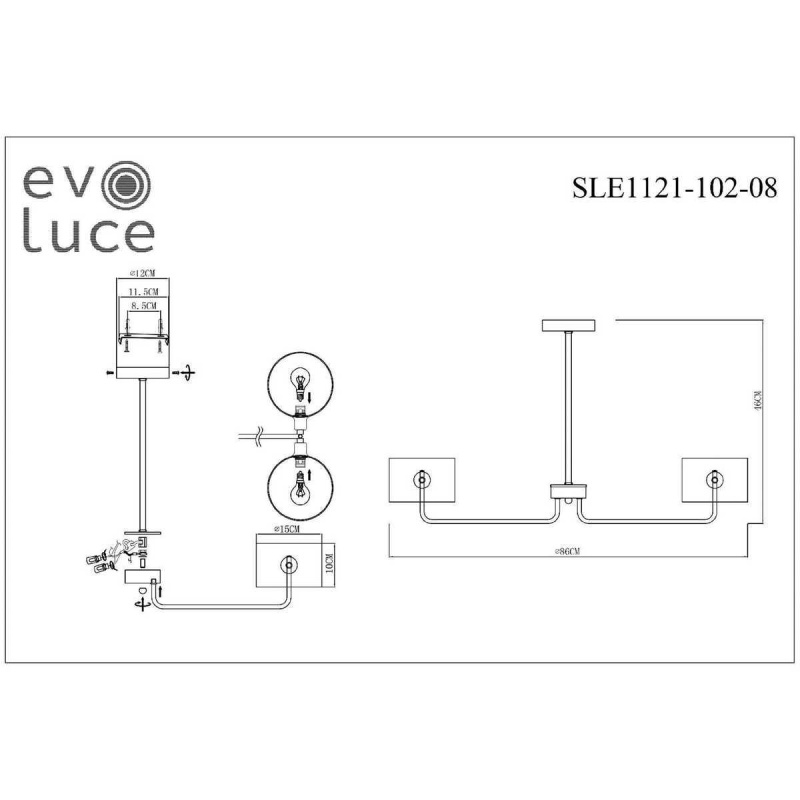 Люстра на штанге Evoluce SLE1121-102-08