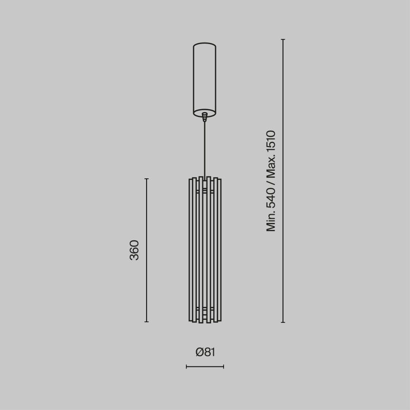 Подвесной светильник Maytoni MOD410PL-L12CH3K