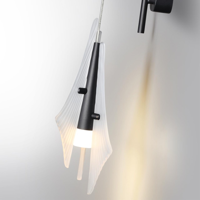 5442/6WLA L-VISION ODL_EX26 059 черный/бел.матовый/металл/стекло/акрил Бра LED*6W 3000K 633Лм AFALINA