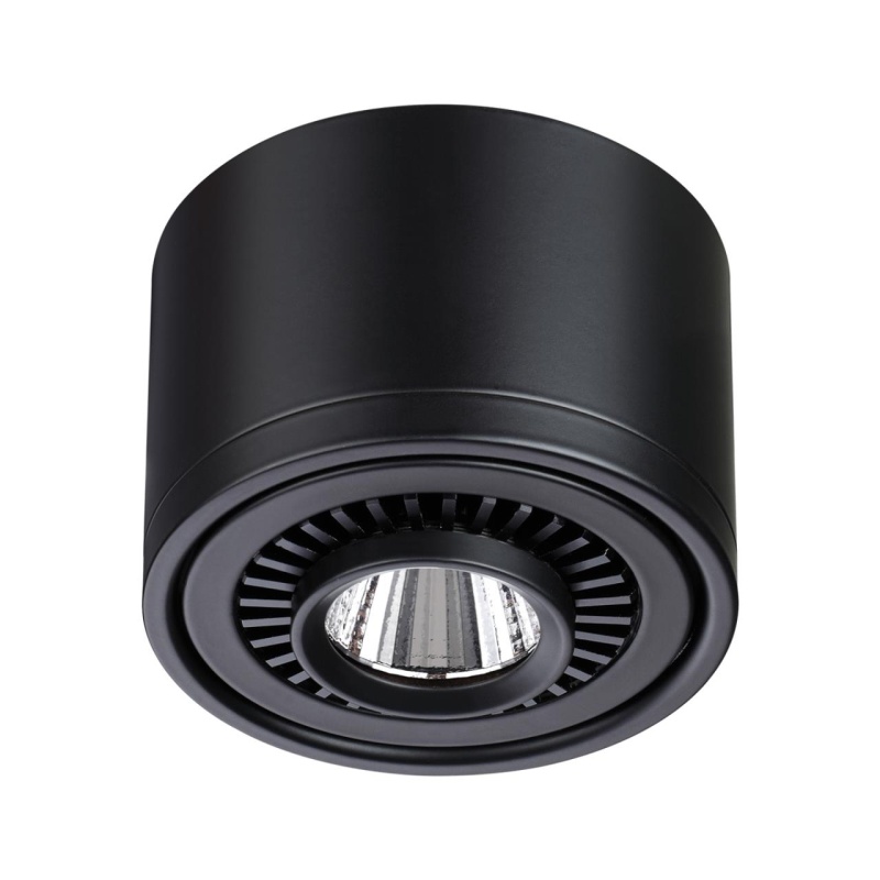 358812 OVER NT21 378 черный Светильник накладной светодиодный IP20 LED 9W 770Лм 4000K 220V GESSO