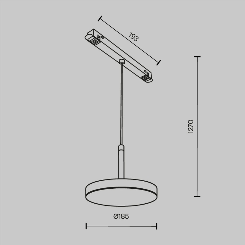 Трековый светильник Technical TR123-2-15W4K-B